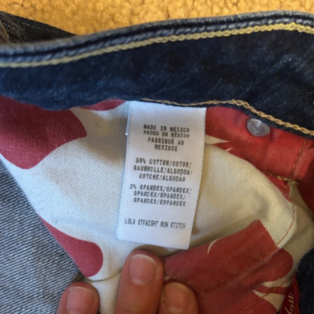 Lucky Brand Lola Straight Leg Low Rise Jeans Size 10 - Picture 3 of 5